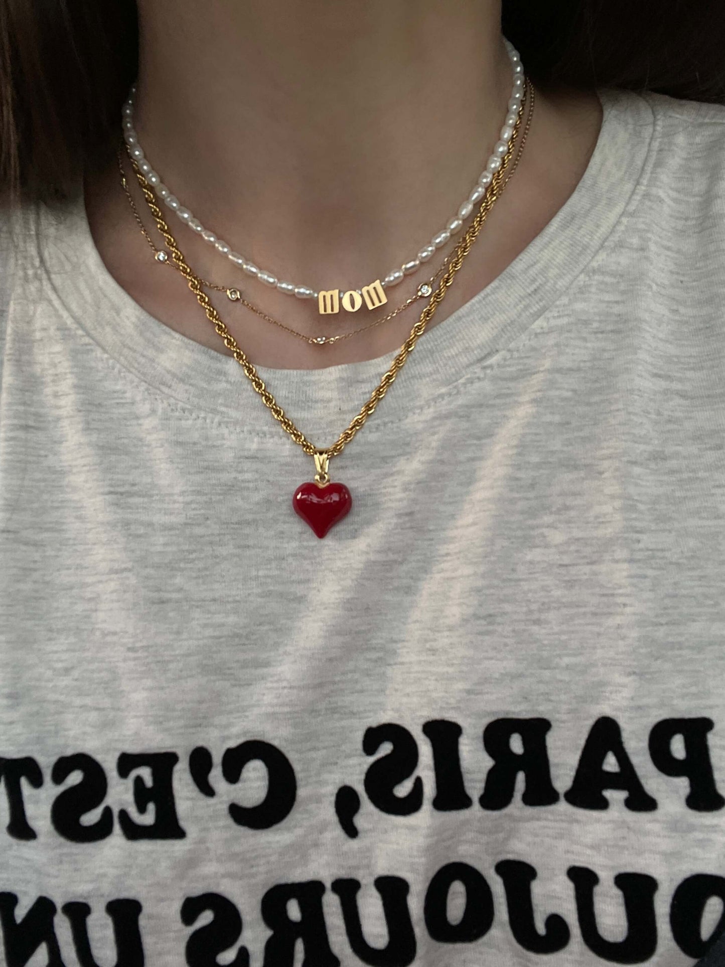 ARIANA RED HEART NECKLACE