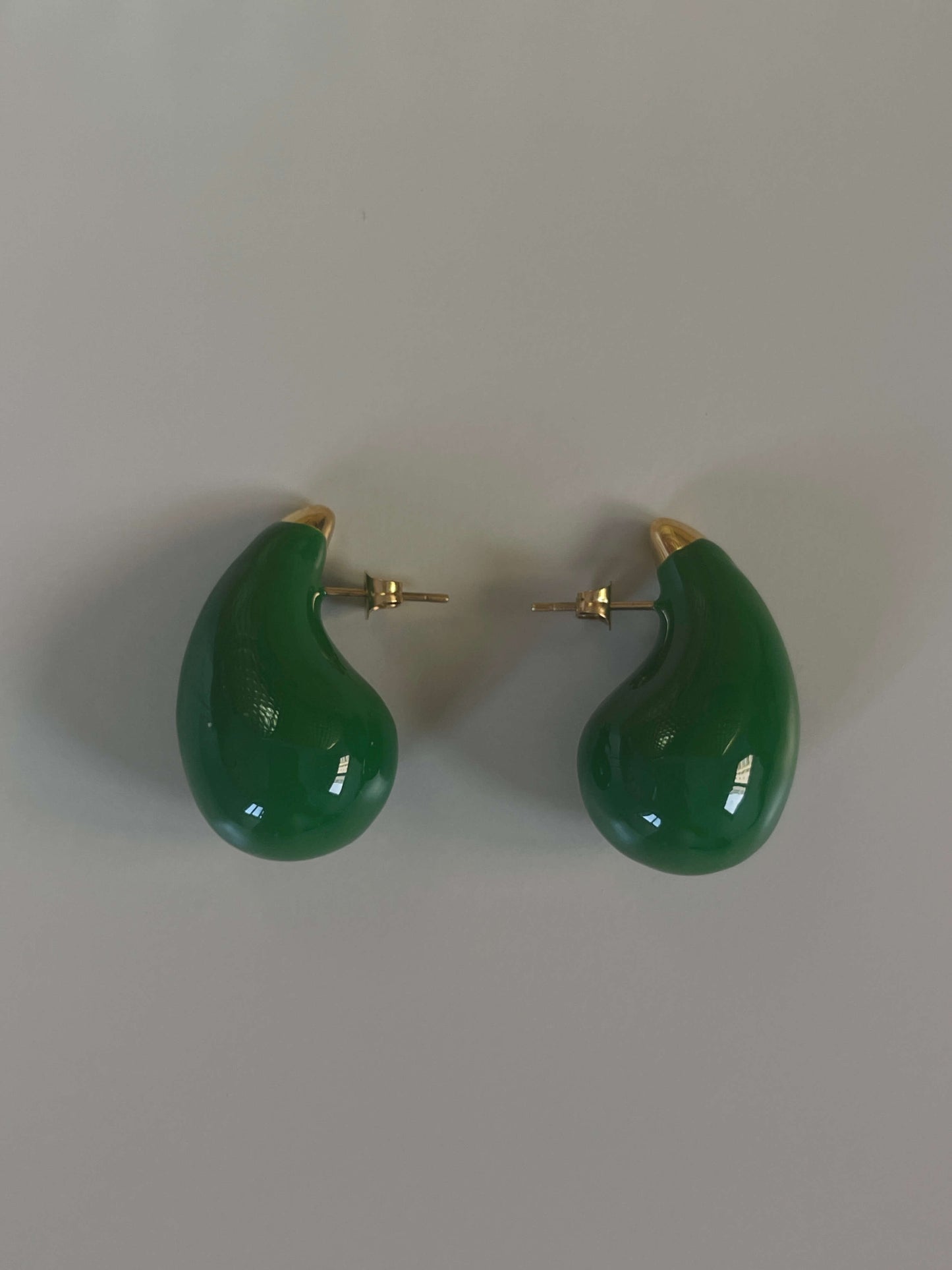 Green Drop Earrings